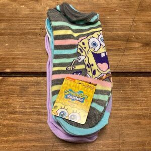 SpongeBob SquarePants 5 Pairs of Socks Shoe Size 4-10 Patrick Gary NWT